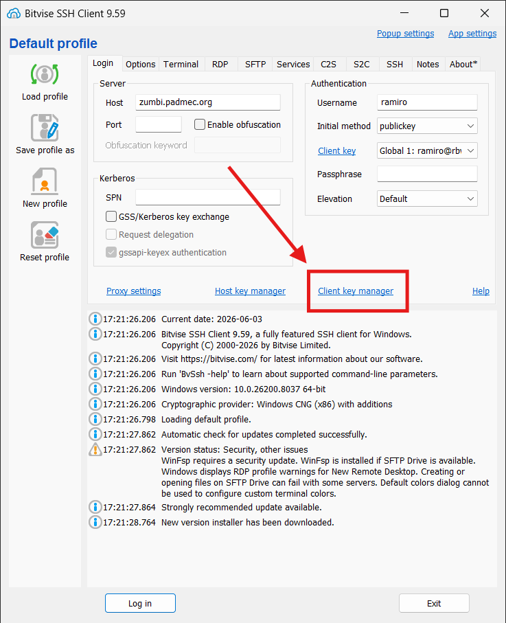 Cliente ssh BitVise