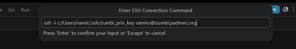 Configuração do novo host