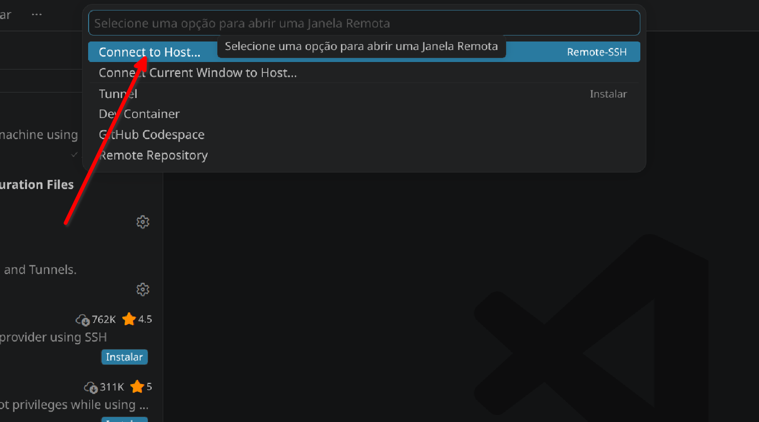 Requisitar conexão remota