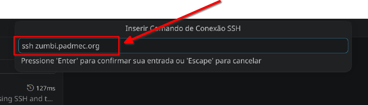 Configuração do novo host